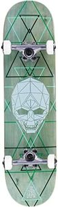 Enuff Skateboards Geo Skull Complete Skateboard, Adult Unisex, Green (Green), 8"