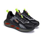 Bersache Lightweight Casual Shoes Sole, Sneakers, Running, Outdoor, Walking, Gym, Training Black Shoes For Men - 8 Uk