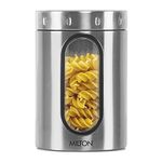 MILTON Steel Crispy 2000 Storage Jar, 2 Litres, Silver | Light Weight | Odour Proof | Dishwasher Safe | Air Tight | Single Walled | Easy to Clean | Kitchen Container