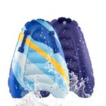 Inflatable Bodyboard Children, Shyllin Portable Inflatable Surfboard with Handles, Learning Aid Mat, Swimming Board for Beach Surfing, Pool, Swimming, Summer, Water Sports, 70 x 55 x 12 cm
