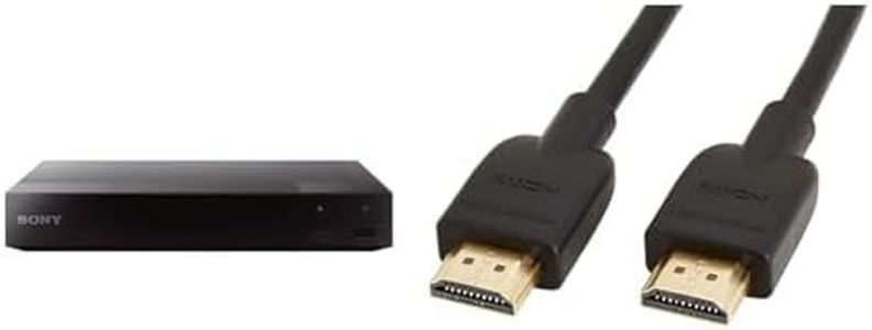Sony BDP-S1700 Lettore Blu-Ray Full HD, USB, Ethernet, Nero & Amazon Basics - Cavo HDMI 2.0 ad alta velocità, supporta Ethernet, 3D, video 4K e ARC, 0,91 m (standard più recente)
