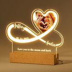 Bemaystar Valentines Day Gifts for Her - Personalized Night Lamp with Picture for Women, Men, LED 3D Illusion Personalized Light, Gifts