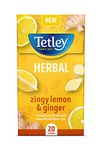 Tetley Zingy Lemon & Ginger, Box of 20 Teabags