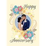 AanyaCentric Wedding Anniversary Gift - Printed Photo Greeting Card A4 Size with Handmade Envelope - Perfect Marriage Anniversary Card for Husband or Wife - Love Greeting and Gift