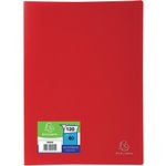 Exacompta - Ref 8565E - Soft PP Display Book - Suitable for A4 Documents, Made from Polypropylene, Lightweight, 60 Pockets, 120 Viewing Pages - Red Cover