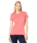 U.S. Polo Assn. Stretch Crew Neck Tee Calypso Coral LG