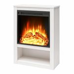 Ameriwood Home Clermont Electric Fireplace Mantel, Ivory Oak