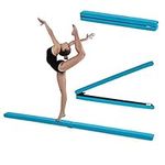 SkyFlipz Kids Folding Gymnastics 7ft Balance Beams | Premium Faux Suede | Fitness Training | Home Gym Exercise | Stainless Steel Feel | Soft-Close Hinges | Non Slip | Made In UK (Turquoise)