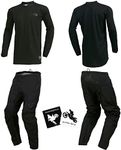 MX Outfit O'Neal Element Classic Black Men (W34/X-Large) Protective Pants Jersey riding bundle motocross dirt bike package