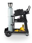 IDEALHOUSE Welding Cart, 3-Tier Heavy Duty Welder Cart with Gas Tank Storage & Safety Chains, 360° Swivel Wheels for MIG TIG ARC Welding Machine, Plasma Cutter, Garage Workshop