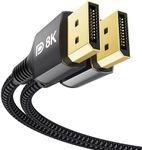 Stouchi Display Port Cable 1.4 240Hz 2M/6.6FT DP Cable 1.4 Support 8K@60Hz 4K@60Hz/144Hz/120Hz 5K@60Hz/120hz 2K@165Hz/240Hz FreeSync G-Sync 32.4Gbps HDR10 Display Port Lead for Gaming Monitor