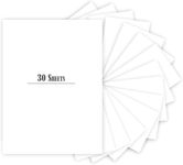 30 Sheets White Kraft Cardstock Art