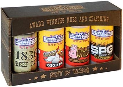 SuckleBusters Texas BBQ Rub Gift Box: Best BBQ Rubs for All-Purpose, Beef, Chicken, Pork & Fish, Grilling and Smoking, Gluten-Free, No MSG Shaker (4 Pack Set)