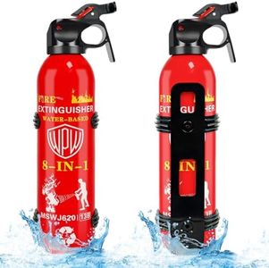 Upgraded 8-in-1 Fire Extinguisher for Home with Wall Mount, 620 ml Portable Fire Extinguisher For Vehicle Car Boat House Kitchen Emergency Supplies, Water-Based Solution For A, B, C, K Fire (2 Pack)