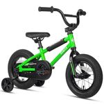 cubsala 12 Inch Kids Bike for 1 2 3 4 Years Old Boys Girls Beiginner Toddlers Riders BMX Style Bicycle with Training Wheels Coaster Brake, Green