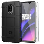 Asuwish Phone Case for OnePlus 7 6T with Tempered Glass Screen Protector Cover and Hard Cell Accessories Protective OnePlus6T A6013 OnePlus7 GM1900 One Plus6T 1+ Plus7 1 Plus 1plus T6 Women Men Black