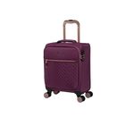 it luggage |Bewitching-Purple-45cm |Soft Suitcase | Underseater |Travel Bag | 8 Wheel Trolley | Cabin Bag with Shoe Pouch and Wet Pouch