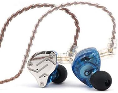 Linsoul KZ ZS10 Pro, 4BA+1DD 5 Driver in Ear Monitor, HiFi Wired Earbuds, Gaming Earbuds, Hybrid IEM Earphones with Stainless Steel Faceplate, 2 Pin Detachable Cable (With Mic, Blue)