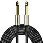 VIOY Guitar Cable 6.35mm TS Mono Jack to Jack Audio Cable Cotton Braided Instrument Cable with Gold-plated Brass Plug [1M]