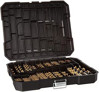 HURRICANE Metric 230pc Titanium Twist Drill Bit Set, 135° Tip High Speed Steel Jobber Drill Bits Kit for Wood/Cast Iron/Aluminum Alloy/Plastic/Fiberglass, with Hard Storage Case, Size from 1mm to 10mm