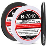 MMOBIEL 2 mm Double Sided Layer Strong Adhesive Tape 2 x 50 m Long Roll (Black/White) for Smartphone Tablet Repair