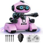 URBZUE Robot Toys, Rechargeable Remote Control Robots for Kids, Intelligent Programmable Robot with LED Eyes & Music, Gesture Sensing, Dancing, Recording, Gifts Toys for Boys Girls 3+ Years Old