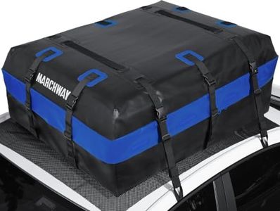 MARCHWAY Waterproof Rooftop Cargo Carrier Bag, Fits Cars with/Without Racks