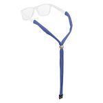 Chums Upcycled Cotton Glasses Retainer - Eco-Friendly Adjustable Sunglasses Eyewear Holder Strap (Steel Blue Heather)