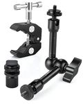 UTEBIT Magic Arm, 9 inch Articulating Friction Arm with Super Crab Clamp and 1/4" Cold Shoe Mount, Magic DSLR Tripod Arms Kit for Photography, Video, Camera Rig, LED Light, LCD Monitor, Flash Light