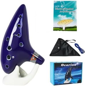 Zelda Ocarina 12 Holes Alto C Tone with Song Book (Songs From the Legend of Zelda) Ocarina is a Great Zelda Gift for Festival Gift - Tiny Ocarina Instrument with Display Stand Protective Bag