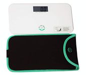 NewlineNY White Mini Bathroom Scale with Travel Protection Case SBB0722M-WH + NYMSS101BG