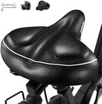 DAWAY Most Comfortable Bike Seat - C40i Oversized Extra Wide Exercise Bicycle Saddle, Universal Fit for Road, Spin, Stationary, Mountain, Cruiser Bikes, Soft Foam Padded