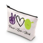 VAMSII Monster Sher k Musical Gifts Musical Theatre Makeup Bag Peace Love Shre k Shrekk Party Treat Bag, Green Monster Makeup Bag(P L Shrek CA))