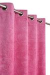 Jiyansh Decor Velvet Curtains/Drapes/Panels for Door Home and Office Living Room, Hall Decor (Set of 1) (Pink, 7FT)