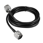 sourcing map 2M N-Type Male to N-Type Male Antenna Extension Pigtail Cable Black