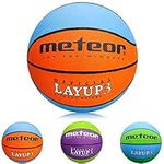 meteor Basketball Ball Layup Size 4 3 1 Youth Ideal for Children Hands 2-10 Years Ideal Mini Basketball for Training Soft Kids Outdoor