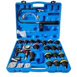 MKING 28PCS Coolant Radiator Pressure Tester Kit Universal Vacuum Cooling System Purge Refill Leak Refiller Tool Set