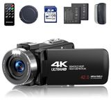 CAMWORLD Camcorder Video Camera 4K 30fps 42MP 18X Digital Zoom Vlogging Cam Corder Recorder 3.0'' 270° Rotation Screen for YouTube Wedding Travel with Remote Control, 2 Batteries, and 32GB SD Card