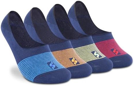 Supersox Stylish No Show Loafer Socks for Man | Combed Cotton | Breathable & Moisture Absorbent | Anti-Odour | Anti-Slip Grip | Low Cut Invisible Fit | Blue, Orange, Lime, Red | Pack of 4