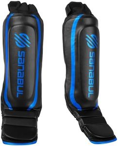 Sanabul Essential Sleeve Kickboxing Shin Guards | MMA Shin Guards | Muay Thai Shin Guards | Hybrid Neoprene Design, Large/X-Large