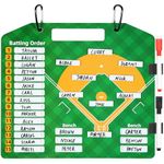 Magnetic Baseball Trainning Clipboard, Double-Sided Baseball Lineup Board with 30 Lineup Cards, Magnetic Dugout Board, Premium Tactical Baseball Trainning Board for Baseball Trainning