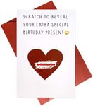 Scratch Birthday Card, Special Unique Interactive Funny Naughty Cards for Husband Boyfriend Fiance Him