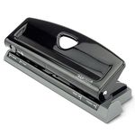 Rapesco 1725 Adjustable 6-Hole Punch, 9 Sheet Capacity, Black