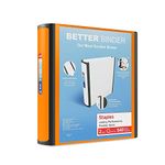 STAPLES 2"" 3-Ring Better Binder, Bright Orange (13469)"