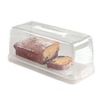 Snips - Plumcake Holder - Plastic Rectangular Loaf Cake Container with Safety Locks - 34.4 x 14.8 x 14.2 cm, Made in Italy - 0% BPA and phthalate free, White