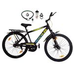 Hercules Redeem 26T Ragner Sports Mountain Bike Double Disc Front Shocker(Suspension) Cycle, Integrated Carrier, Tire Size 26x2.40 | 85% Semi Assembled Bicycle | Men Women Boys | Age 13+Years