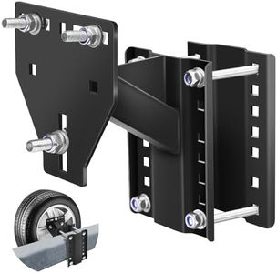 toolhoper Trailer Spare Tire Mount, Boat Spare Tire Mount for Utility Trailer, Upgrade Spare tire Carrier, Fits 4 5 6 8 Lugs Trailer Wheels, Holds Up to 150 Lbs