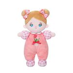 OUOZZZ Baby Doll - 25cm Blue Eyes Rag Doll for Girls,Toys for 1 2 3 Year Old Girls,My First Doll Rattle Soft Doll,Shower Present Baby Gift for Birth Girl