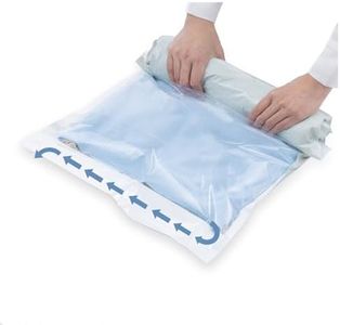 TAILI 12 Pack Travel Compression Vacuum Bags, Roll Up Space Saver Bags (6 Large, 6 Medium), Vacuum Travel Bags for Clothes, Travel Essentials
