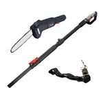 Equip2Clean Electric Pole Saw Garden Hedge Trimmer 710W, 2.15m Telescopic Reach | Tree, Hedge, Shrub & Bush Trimmer & Pruner | 8" Chain Bar, 190mm Cutting Length | Auto Chain Oiling | 10m Corded Cable